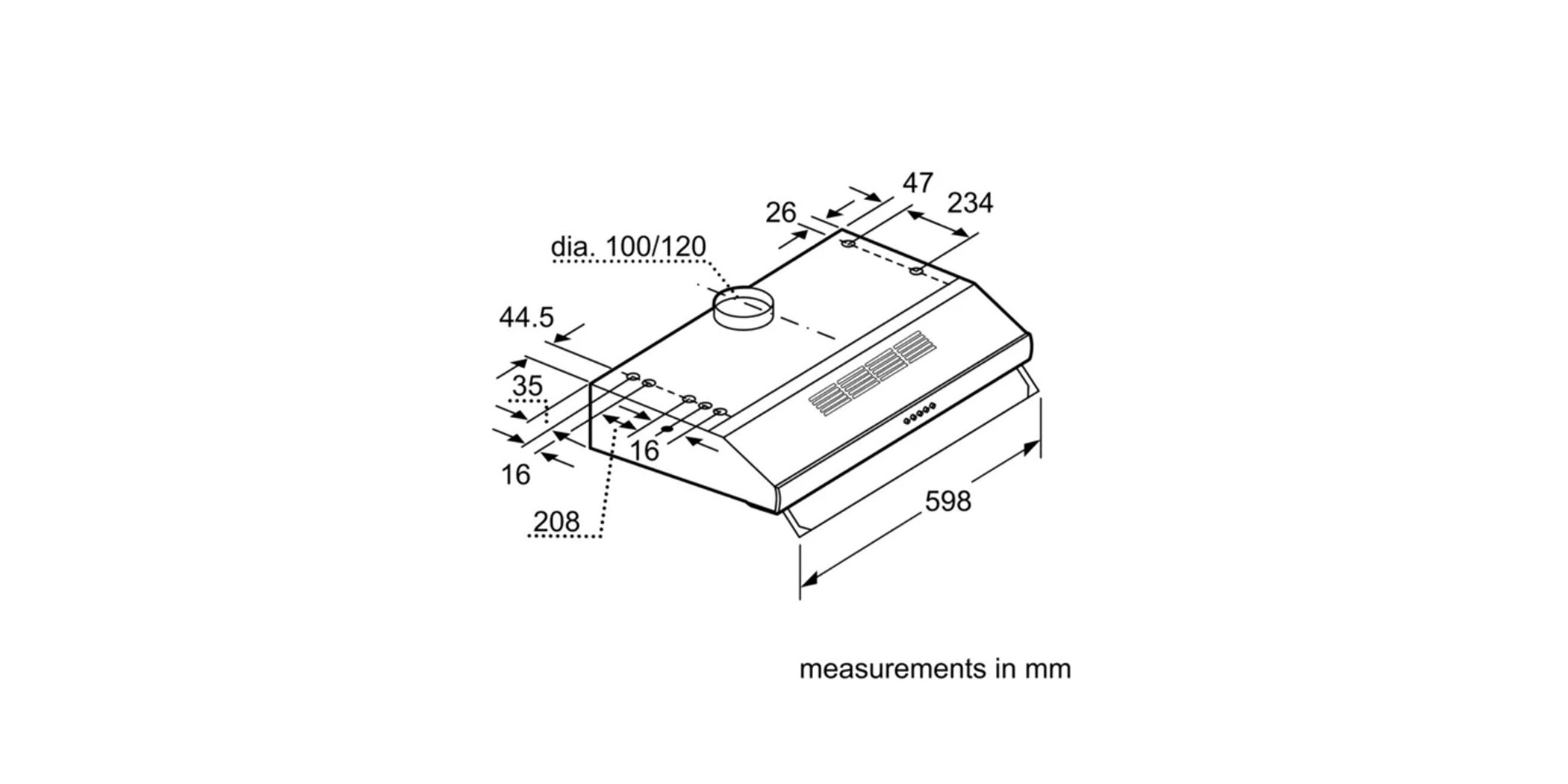 Bosch DHU665CGB Cooker Hood