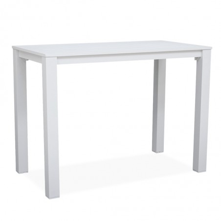 Matzo Bar Table With 4 Bar Stools Matte White