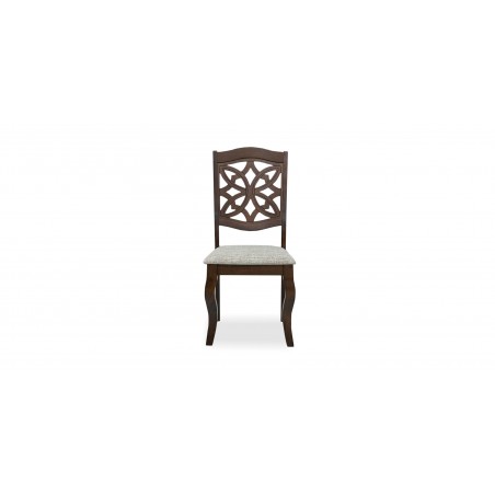 Toerra Table and 6 Chairs Rubberwood Black Cherry