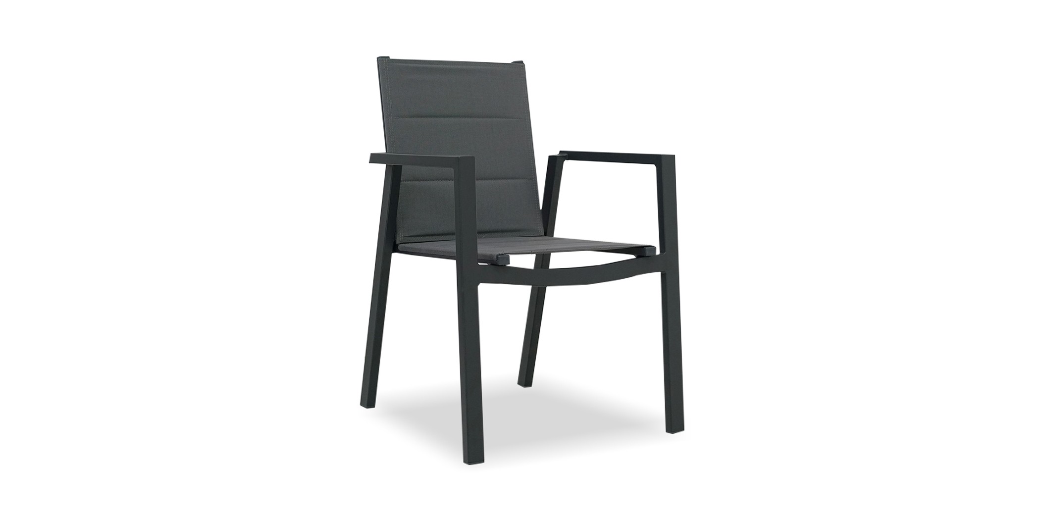 Mikado Chair Padded Sling Gunmetal