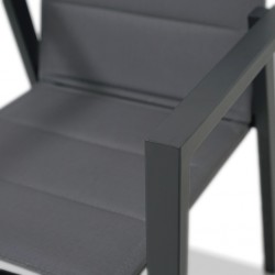 Mikado Chair Padded Sling Gunmetal