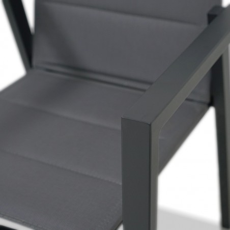 Mikado Chair Padded Sling Gunmetal