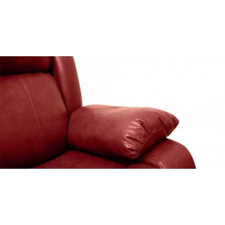 Vercelli Sofa 3+2 Fabric Red Leather Gel