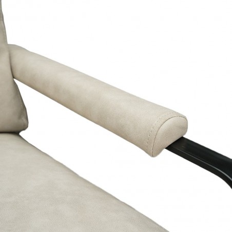 Juliette Arm Chair Fabric Leather Gel Stone