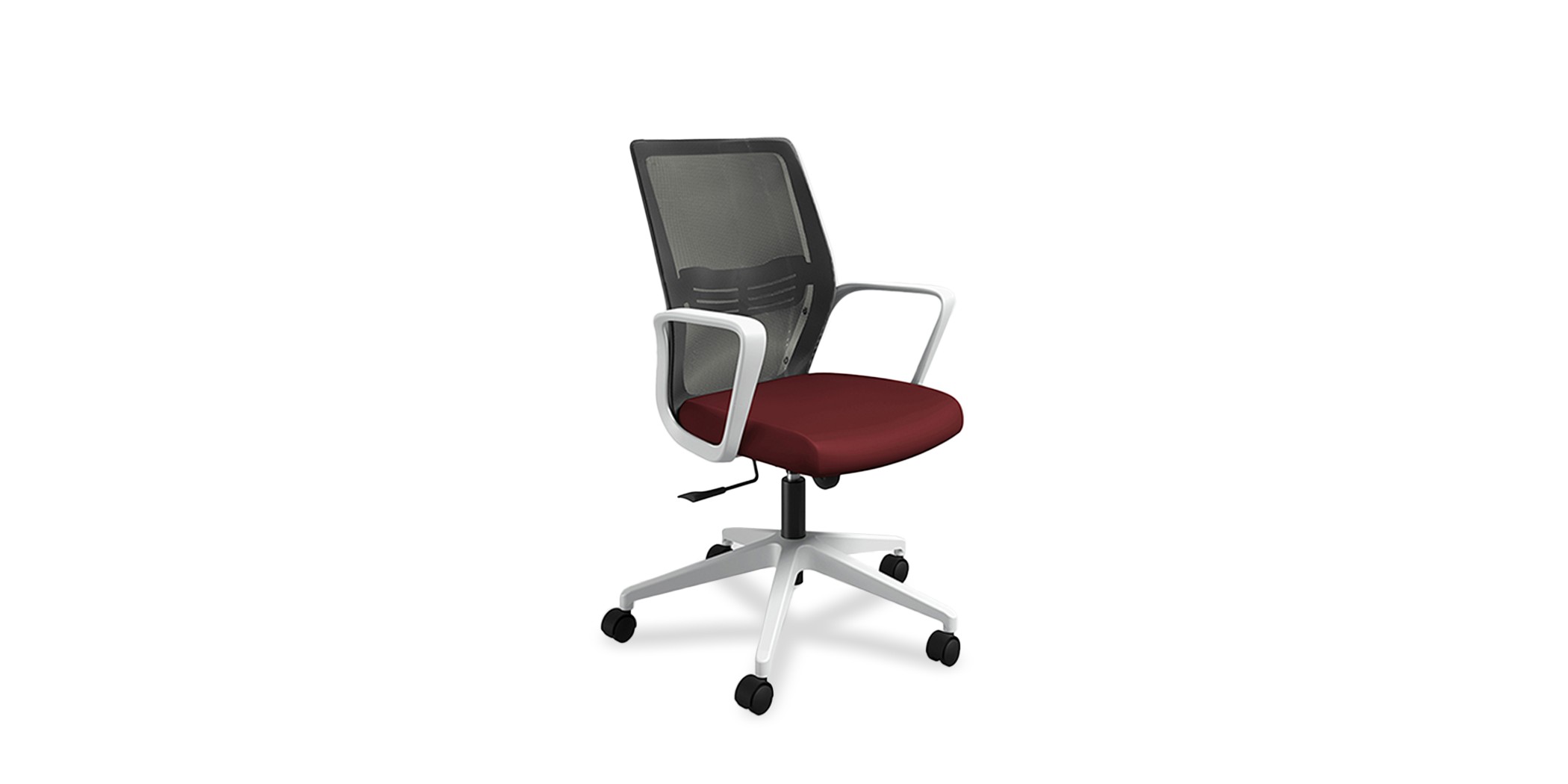 Sally Office Chair White Frame And Red Fabric