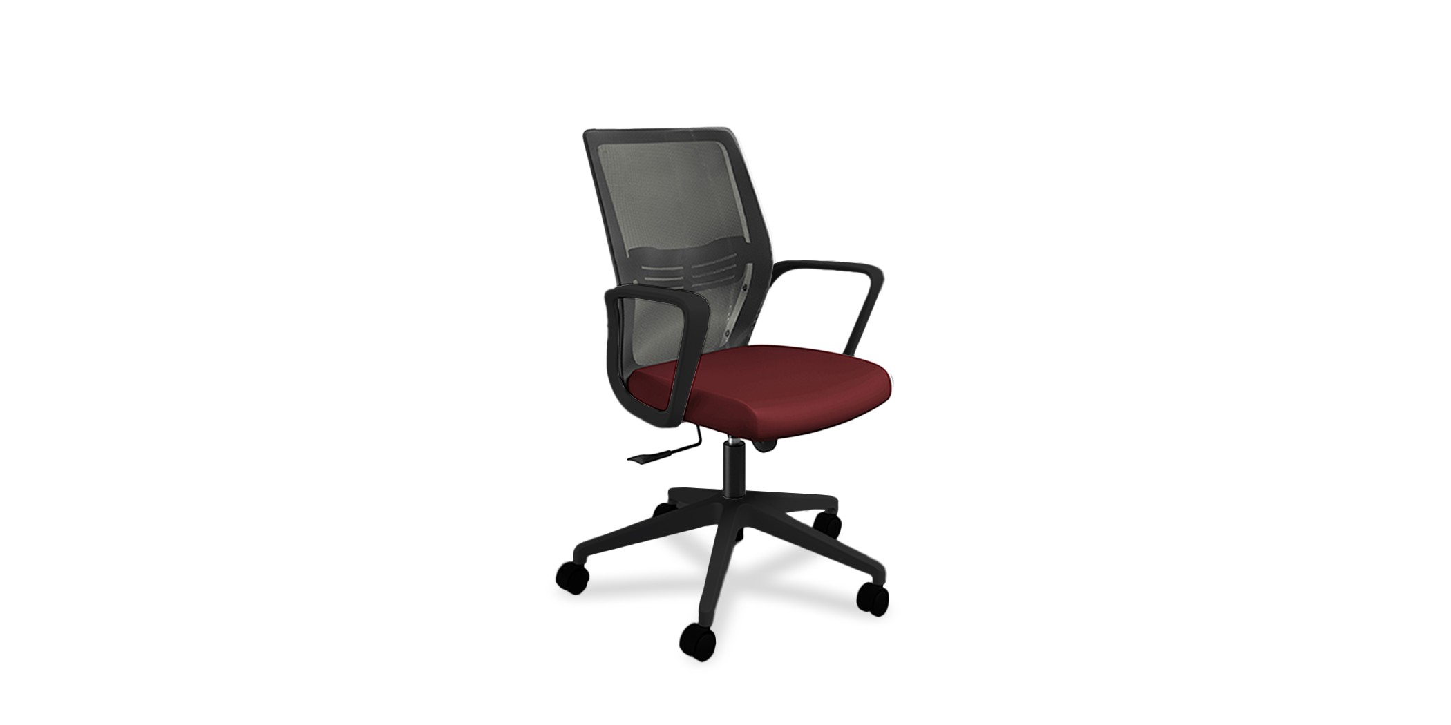 Sally Office Chair Black Frame And Red Fabric