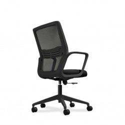 Sally Office Chair Black Frame And Black Fabric