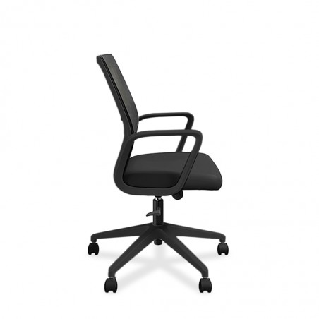 Sally Office Chair Black Frame And Black Fabric