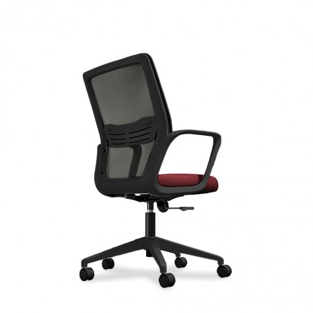 Sally Office Chair Black Frame And Red Fabric