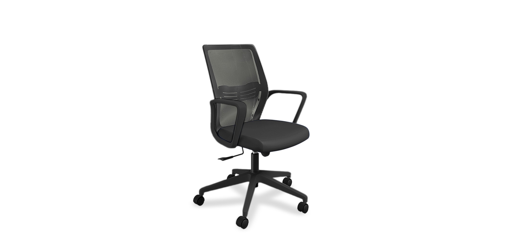 Sally Office Chair Black Frame And Black Fabric