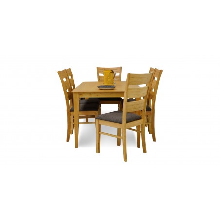Allegro Table & 6 Chairs Natural / Chestnut Seat