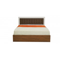 Barcelona Bed 160x200 cm Dark Walnut & White Ash