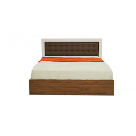 Barcelona Bed 160x200 cm Dark Walnut & White Ash
