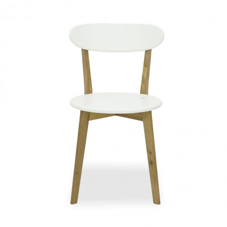 Fjord Dining Chair Oak and White