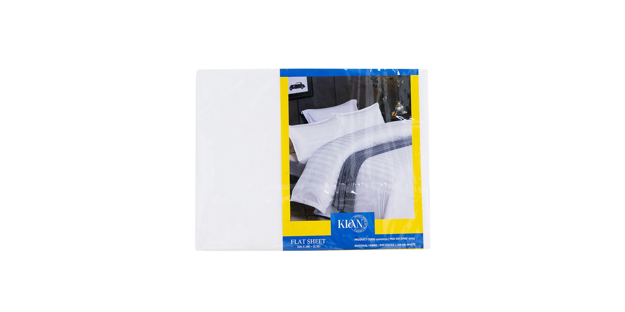 Flat Sheet 200x280+2 cm White