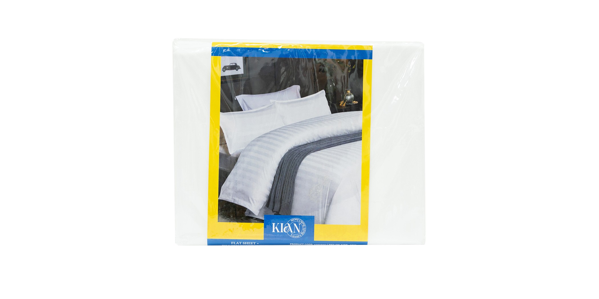 Flat Sheet & 2 Pillows 200X280 cm White