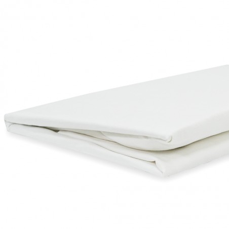 Fitted Sheet 160x200+25 cm White TC Fabric