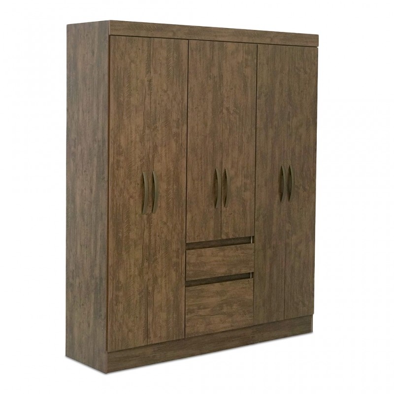 Cuba Wardrobe 6 Doors Brown & 3 Drawers Cuba Wardrobe 6 Doors Brown & 3 Drawers