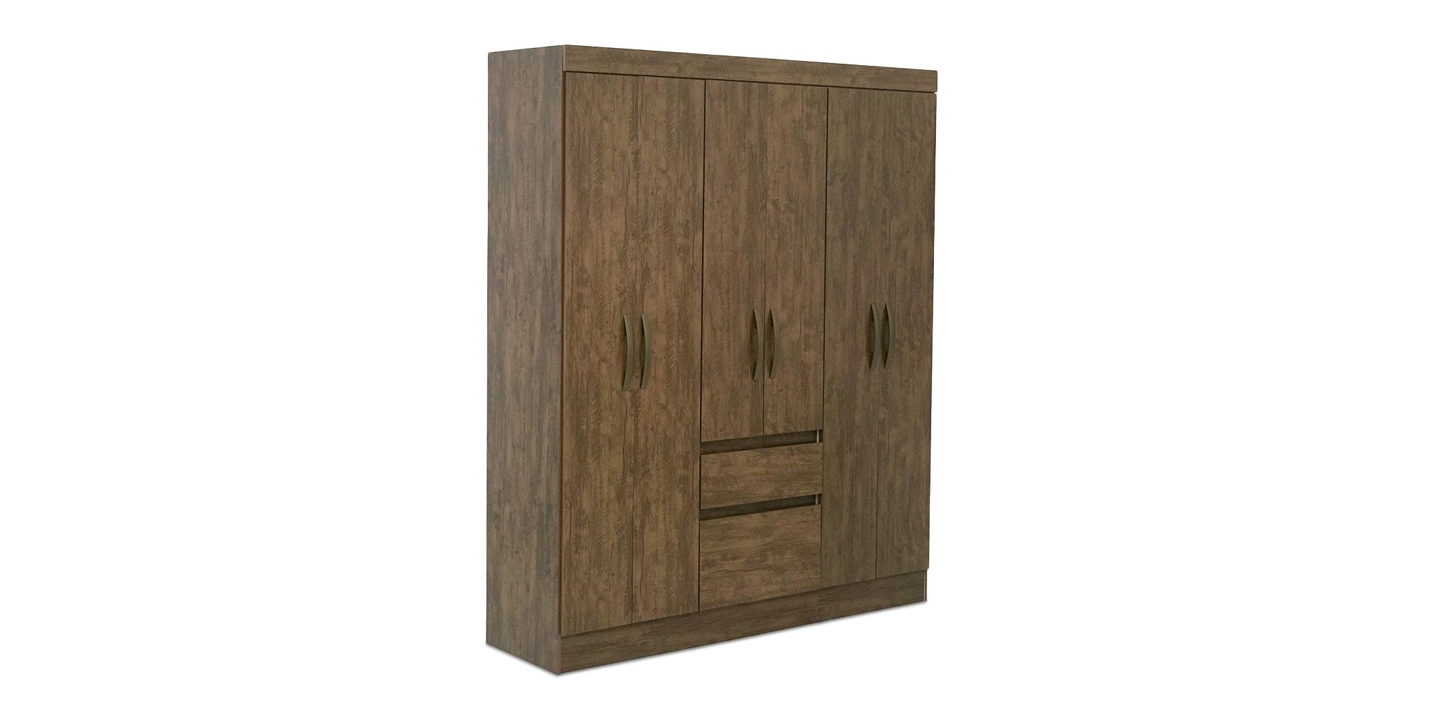 Cuba Wardrobe 6 Doors Brown & 3 Drawers