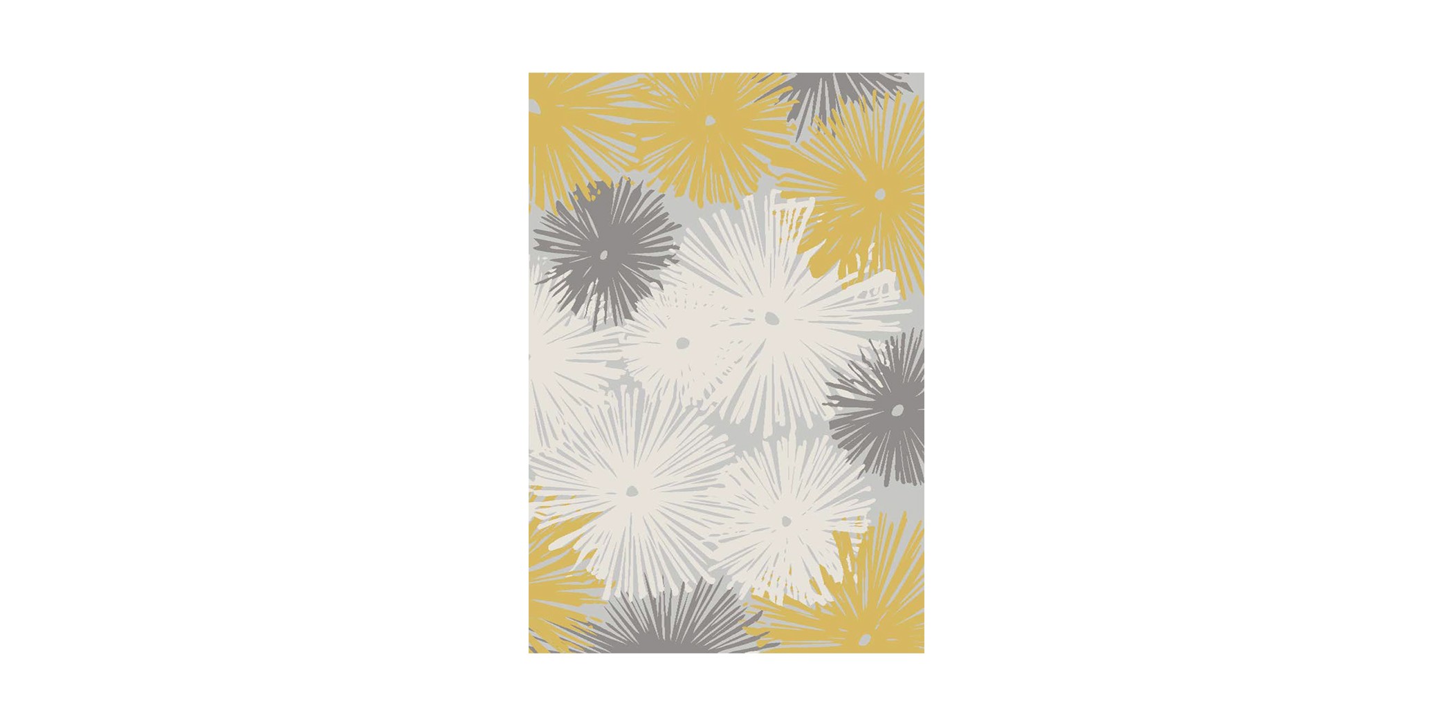 Rug 160x230 cm Yellow & White