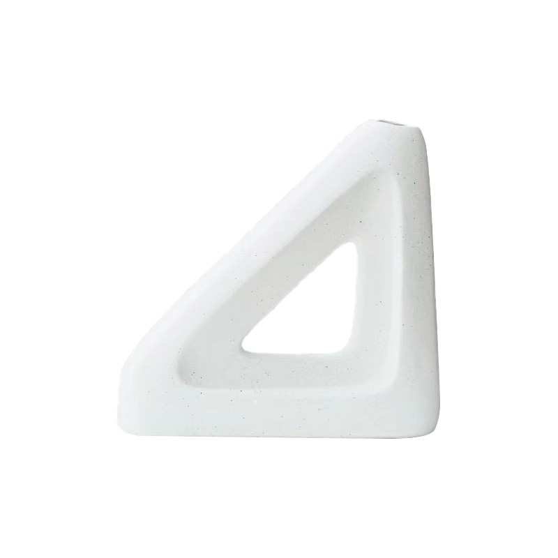 Vase Ceramic 16x4.5x16.5 cm White Vase Ceramic 16x4.5x16.5 cm White