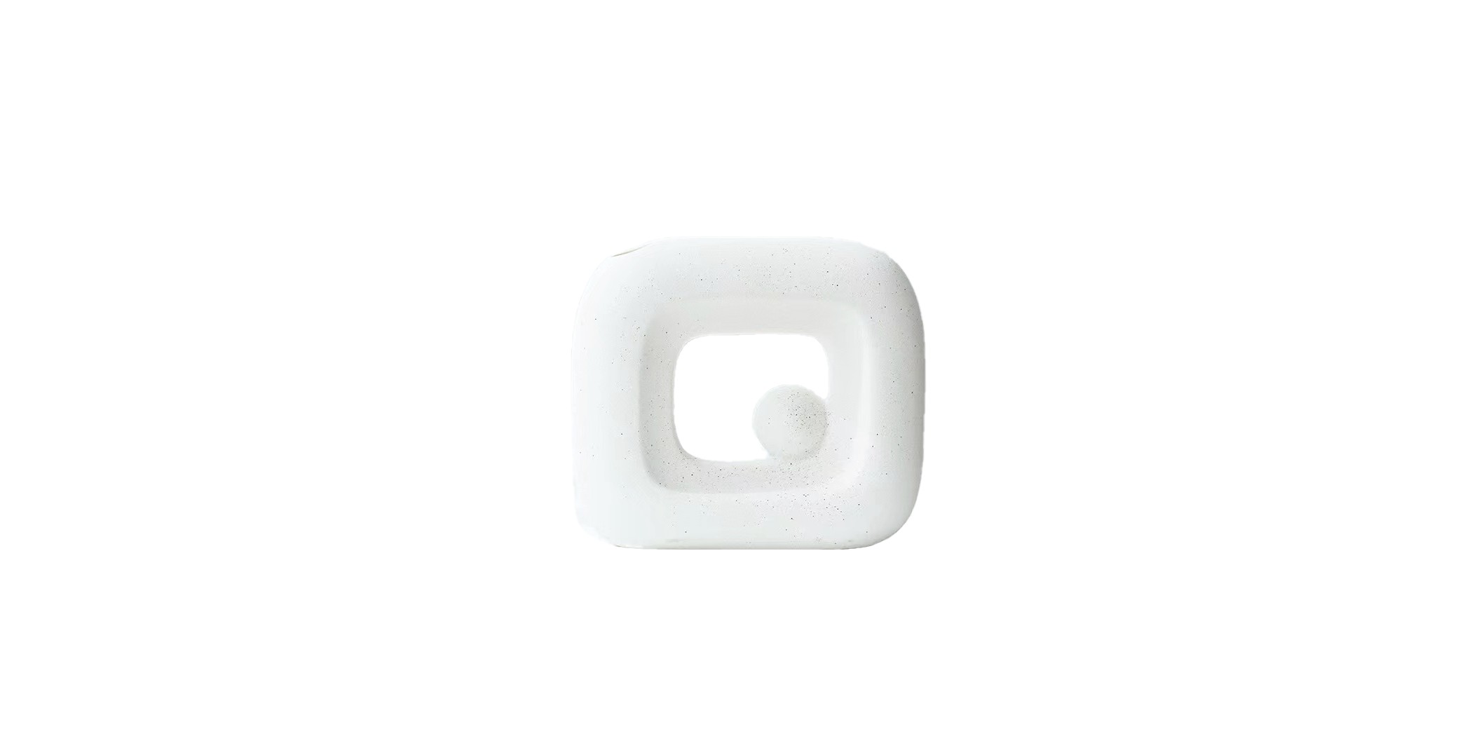 Vase Ceramic 16x4.5x16.5 cm White Medium