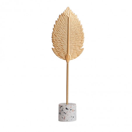Gold Oak Leaf Decoration Tabletop 8x4x26.5cm