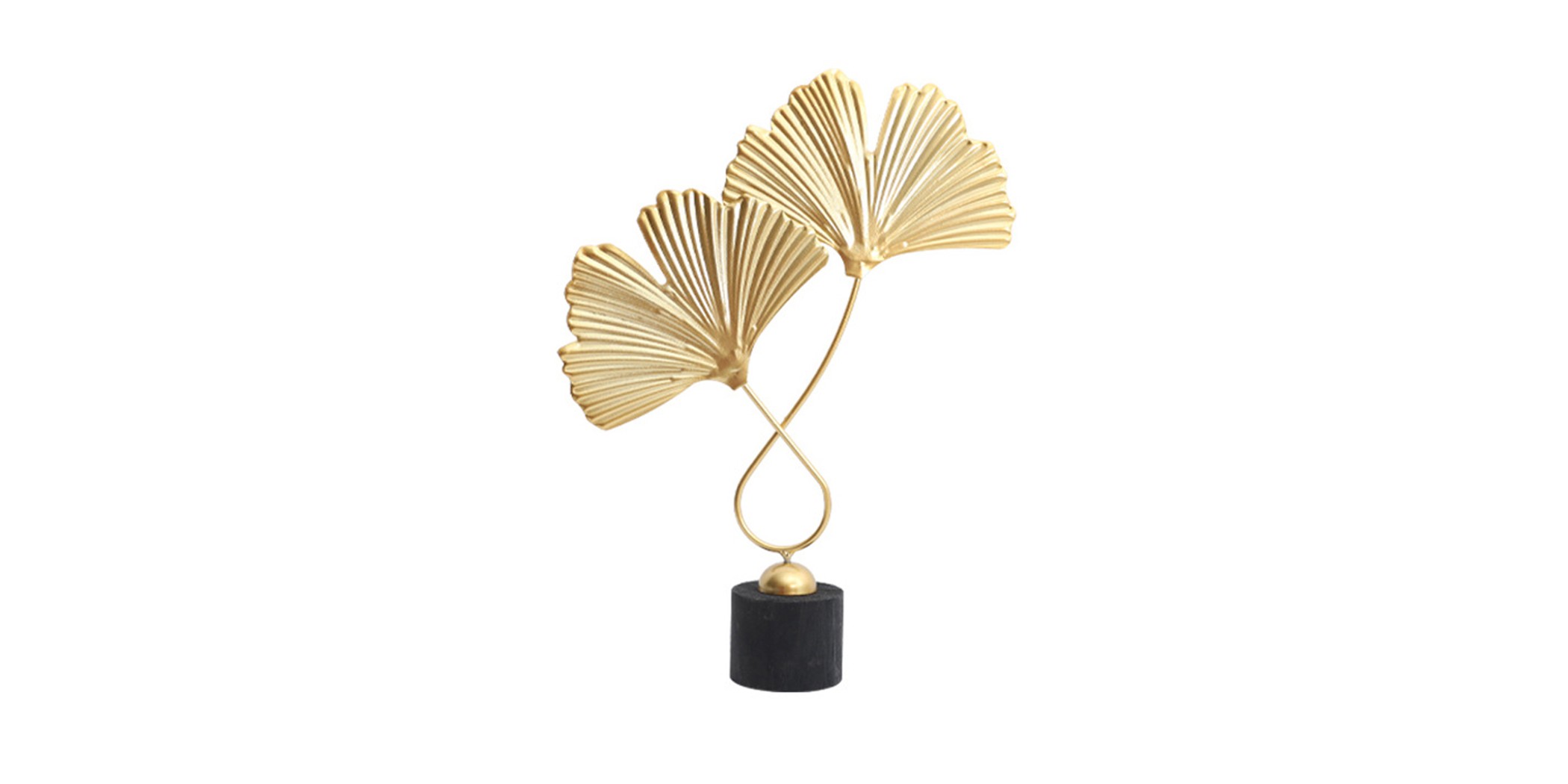 Decoration Metal Tabletop and Woodbase 23.5x5.5x31.5cm