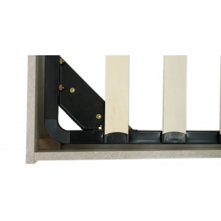 Berlis Bed 150x190 cm High Gloss Smokey Grey