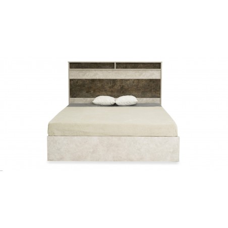 Berlis Bed 150x190 cm High Gloss Smokey Grey