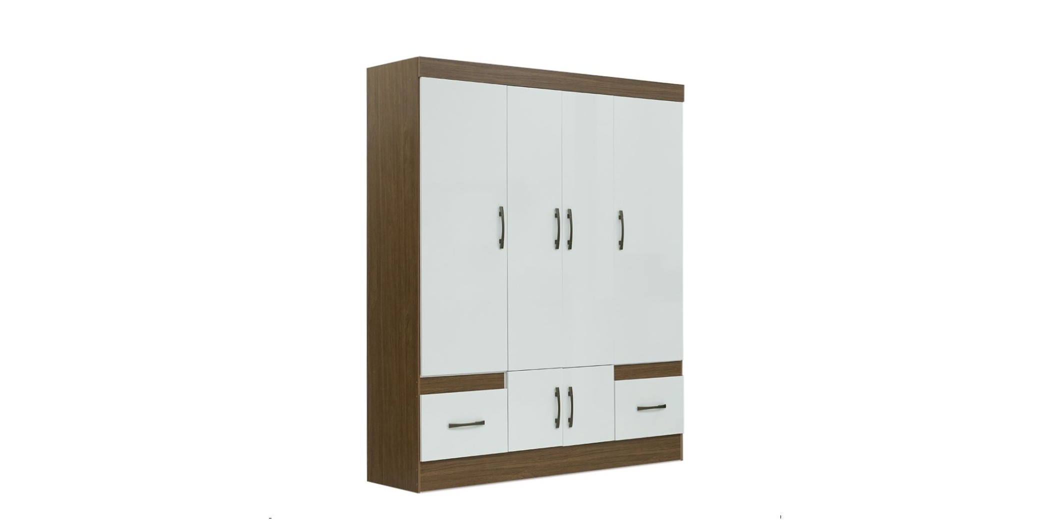 Varadero Wardrobe 4 Doors & 2 Drawers Natural/White