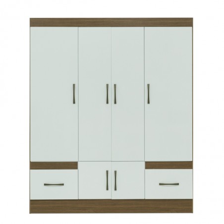 Varadero Wardrobe 4 Doors & 2 Drawers Natural/White