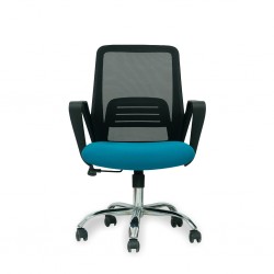 Stellar Indy Medium Back Office Chair Blue & Black