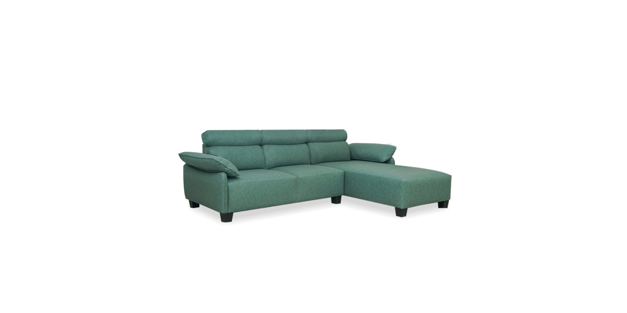 Comfy Corner RHF Chaise+LHF 2S Fabric Mint L.Vegan