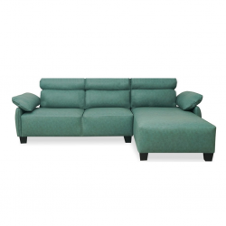 Comfy Corner RHF Chaise+LHF 2S Fabric Mint L.Vegan
