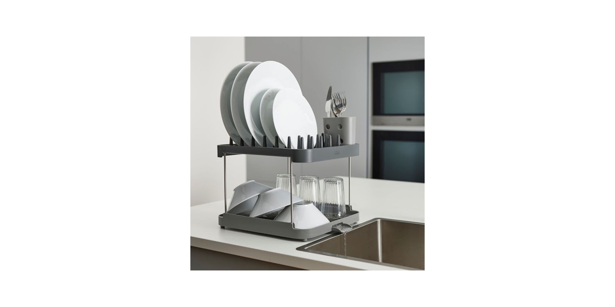 Joseph Joseph Duo 85150JJ 2Tier Dish Rack Grey"O"