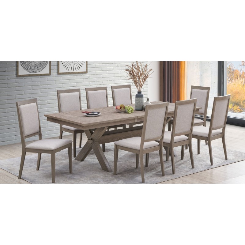 Frosina Table and 8 Chairs Rubberwood