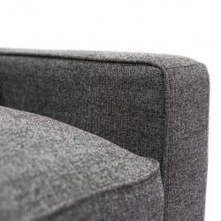 Chicago LHF Chaise + RHF 3S + Ottoman in Gun Grey Col Chicago LHF Chaise + RHF 3S + Ottoman in Gun Grey Col