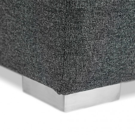 Chicago LHF Chaise + RHF 3S + Ottoman in Gun Grey Col