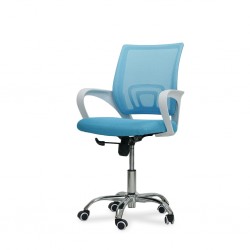 Stellar Meceli Mid Back Office Chair Blue & White