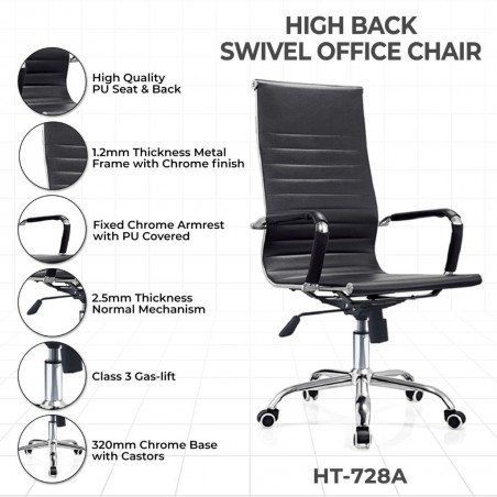Stellar Acacia High Back Chair Black