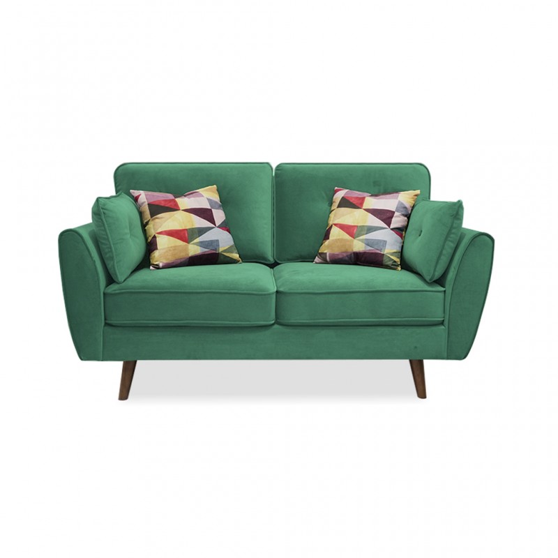 Bartel 2 Seater Fabric Green Col W/2 Accent Pillow Bartel 2 Seater Fabric Green Col W/2 Accent Pillow