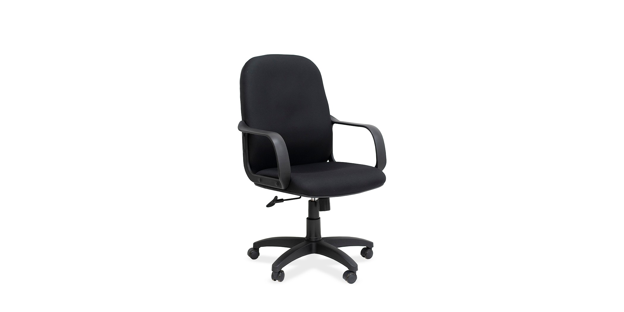 Stellar Camellia Medium Back Chair Black Fabric