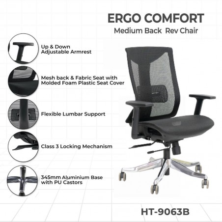 Stellar Cosmos Lower Back Office Chair Black