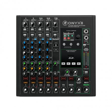 Mackie 2051990-01 Onyx8 8-Channel Mixer Analog Premium With Multi-Track Eu