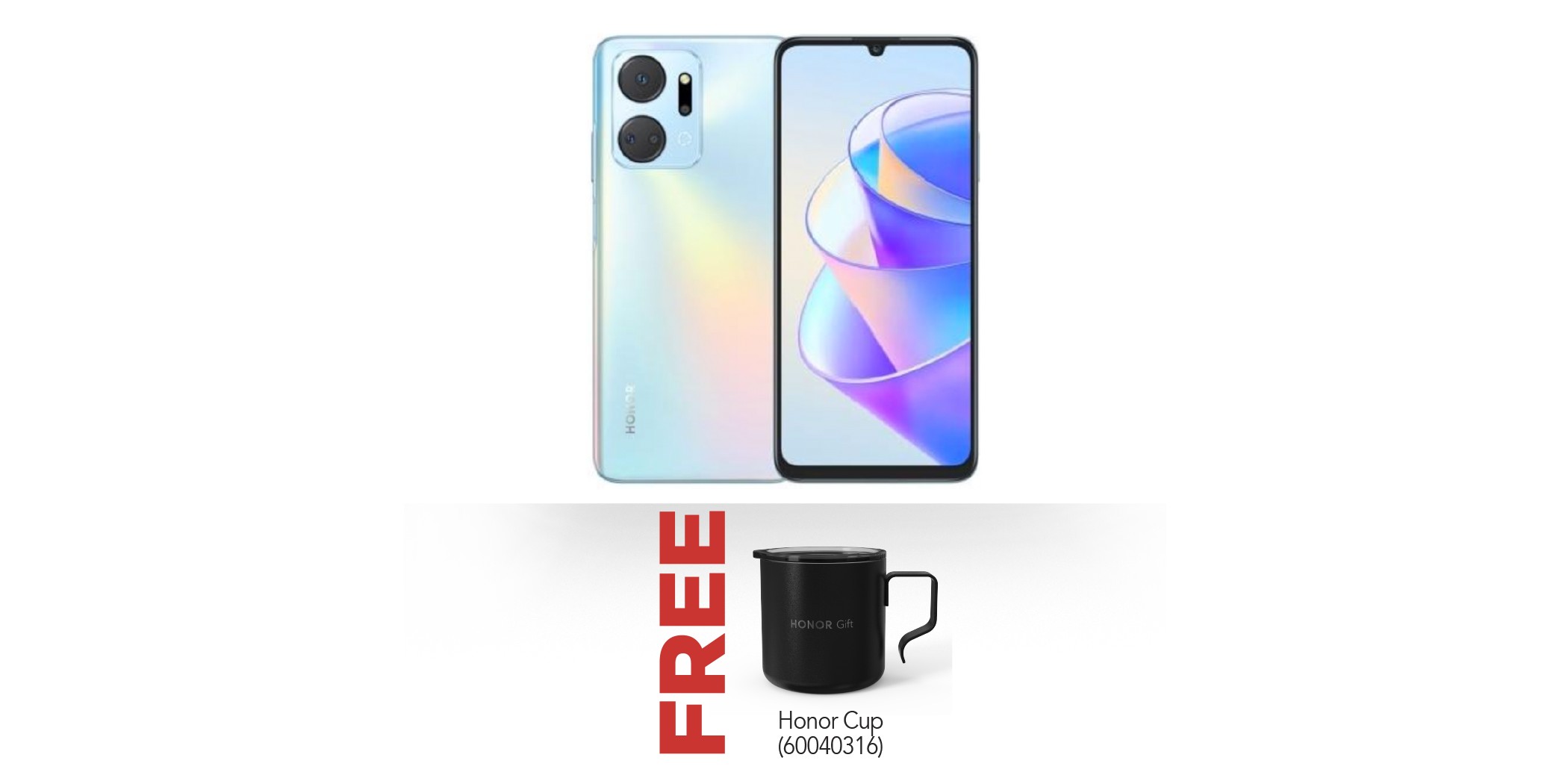HONOR X7a Titanium Silver & Free Honor Cup