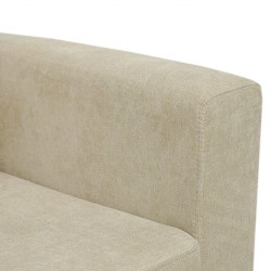 Oslo LHF Chaise+RHF 2 Seater Beige & Brown Fabric