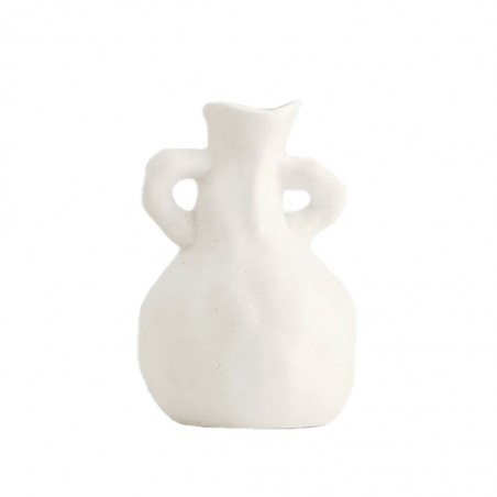 Vase Ceramic 11.8x4.3x7.8 cm White