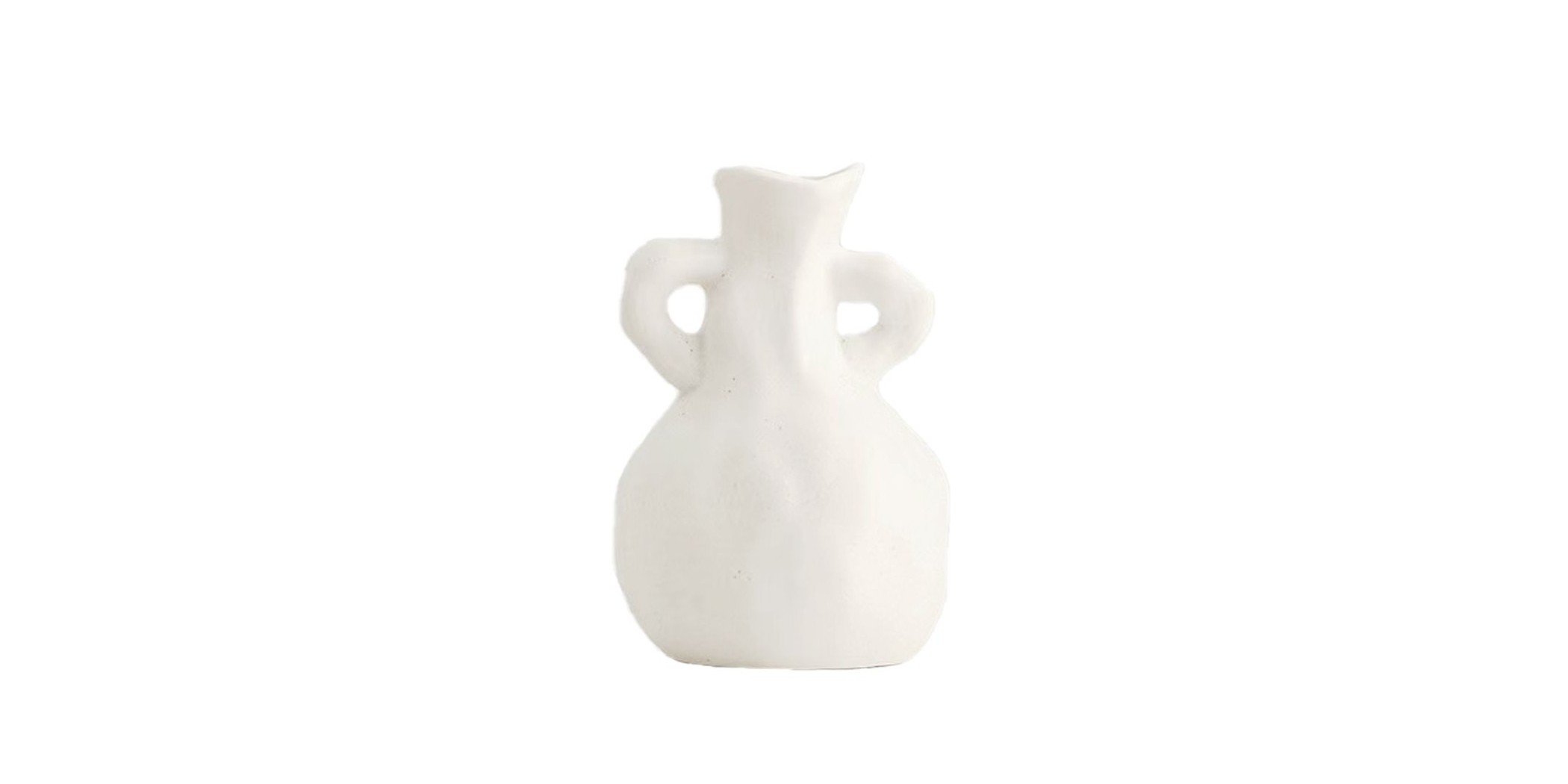Vase Ceramic 11.8x4.3x7.8 cm White